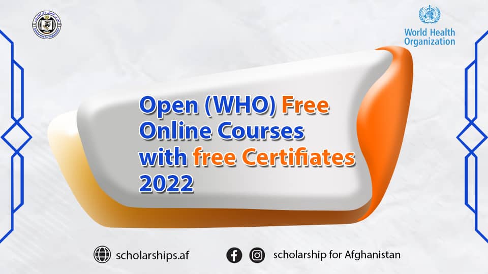 WHO Free Online Courses with free Certificates 2022-2023